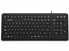 InduKey Induproof Med Antimicrobial Compact Silicone Keyboard IP68 Black