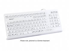 InduKey Induproof Med Antimicrobial Compact Silicone Keyboard IP68 Grey