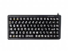 Mini High Visibility Keyboard, White on Black