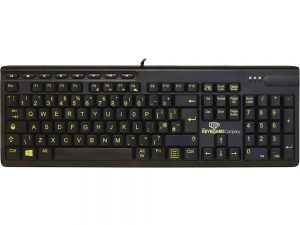 Hi Vis Keyboard Yellow Print Custom Keyboard The Keyboard Company