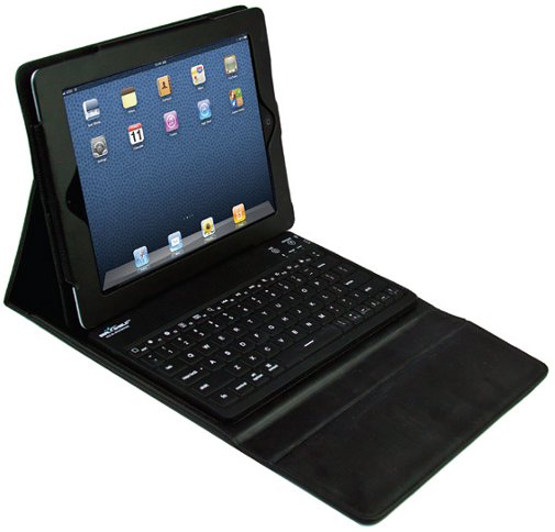 S75BWGC-US - Silver Blue Glow Wireless Keyboard with Luxury Case for iPad