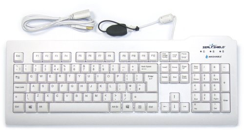 SSWKSV208UK - SILVER SEAL Keyboard White - THE Antimicrobial Washable Keyboard