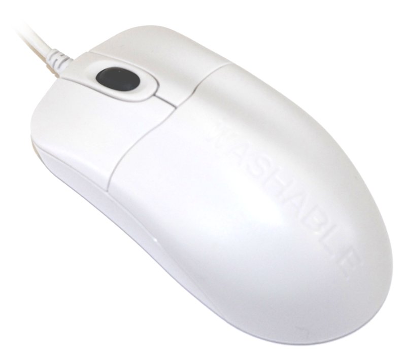 STWM042 - SILVER STORM White Scroll Mouse - Medical Grade Waterproof Antimicrobial
