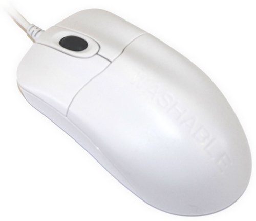 STWM042 - SILVER STORM White Scroll Mouse - Medical Grade Waterproof Antimicrobial