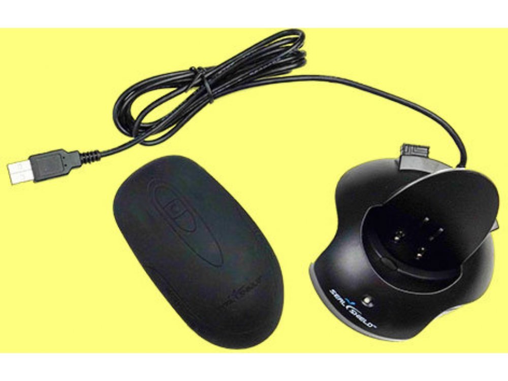 SSM3W - Silver Seal Wireless Optical Rechargeable Mouse Black Antimicrobial