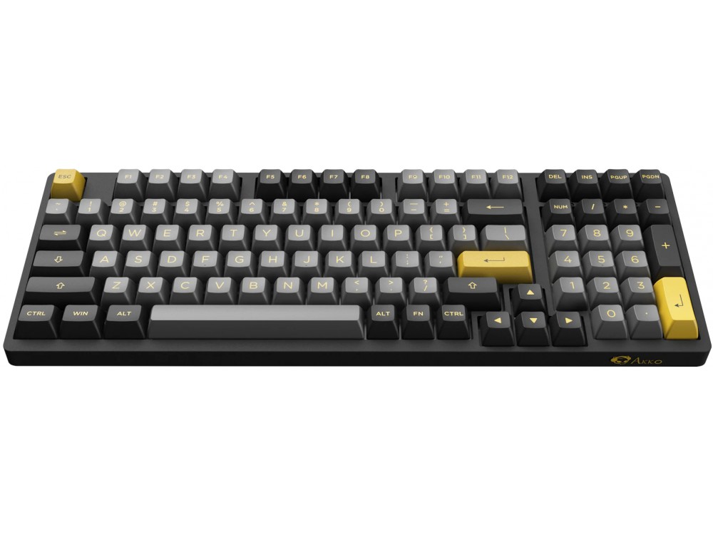 Akko Black&Gold 3098B Bluetooth RGB Double-Shot PBT Hot-Swap Jelly Blue Keyboard