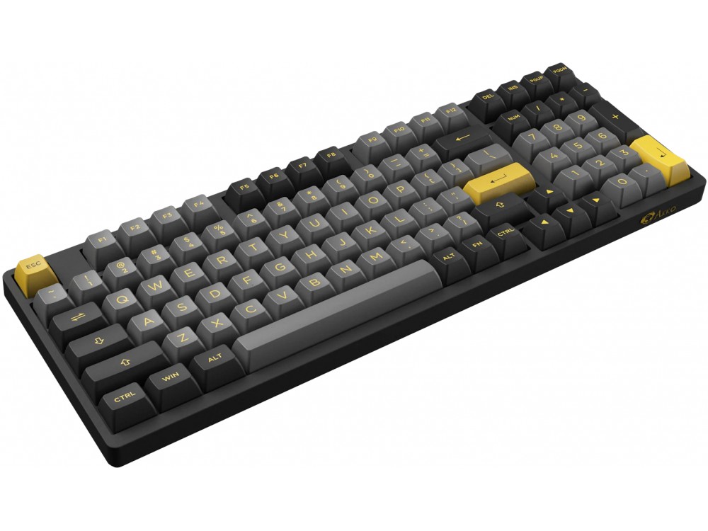 Akko Black&Gold 3098B Bluetooth RGB Double-Shot PBT Hot-Swap Silver Keyboard
