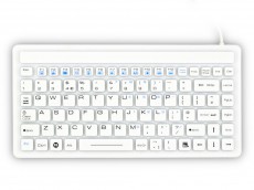 Antimicrobial Sealed Mini Silicone Keyboard White IP68