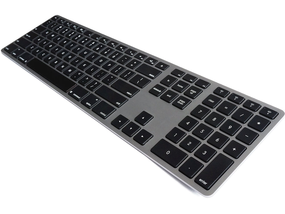 USA Matias Wireless Aluminum Backlit Keyboard Space Gray, picture 1