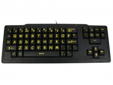 Startaboard Large Key Yellow Upper Case Legends Black Keyboard