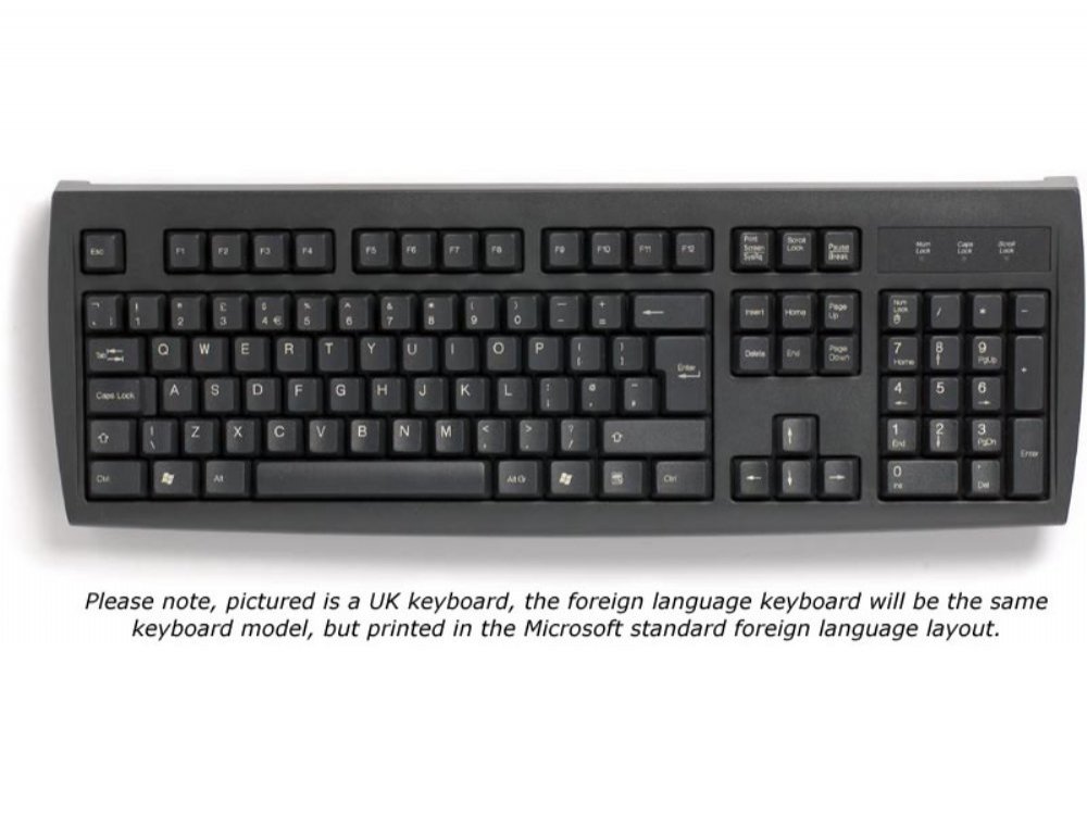 French (AZERTY) keyboard, black, PS/2, picture 1