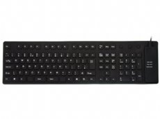 Flexible full sized (roll-up) keyboard