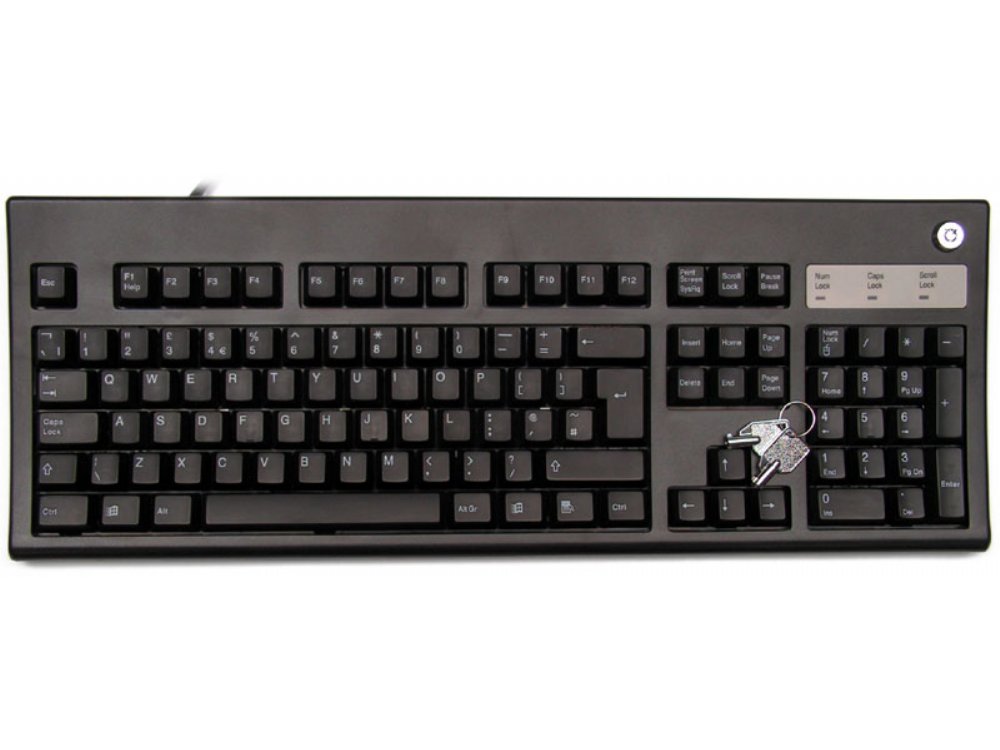 Black lockable keyboard