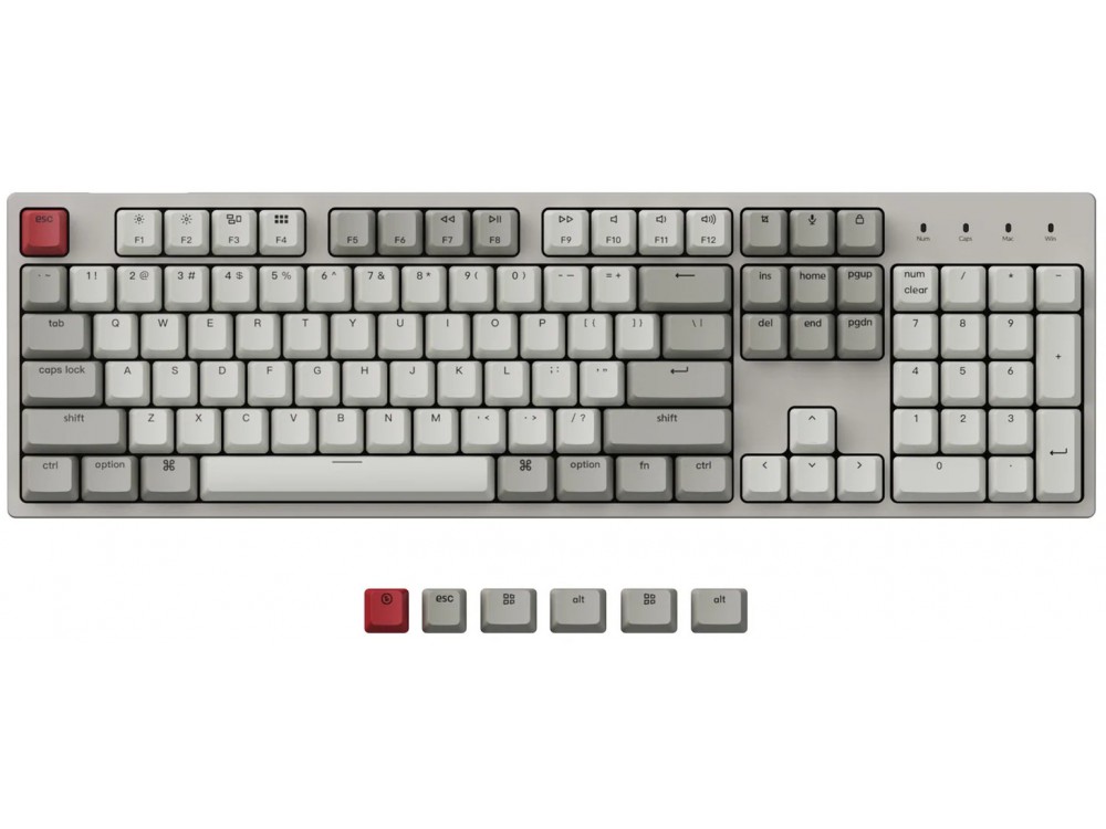 USA Keychron C2 Tactile Retro Mac/PC Keyboard