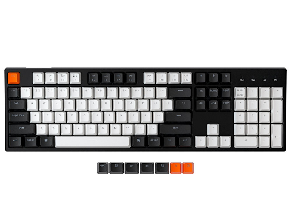 USA Keychron C2 Double-Shot RGB Backlit Linear Mac/PC Keyboard, picture 1