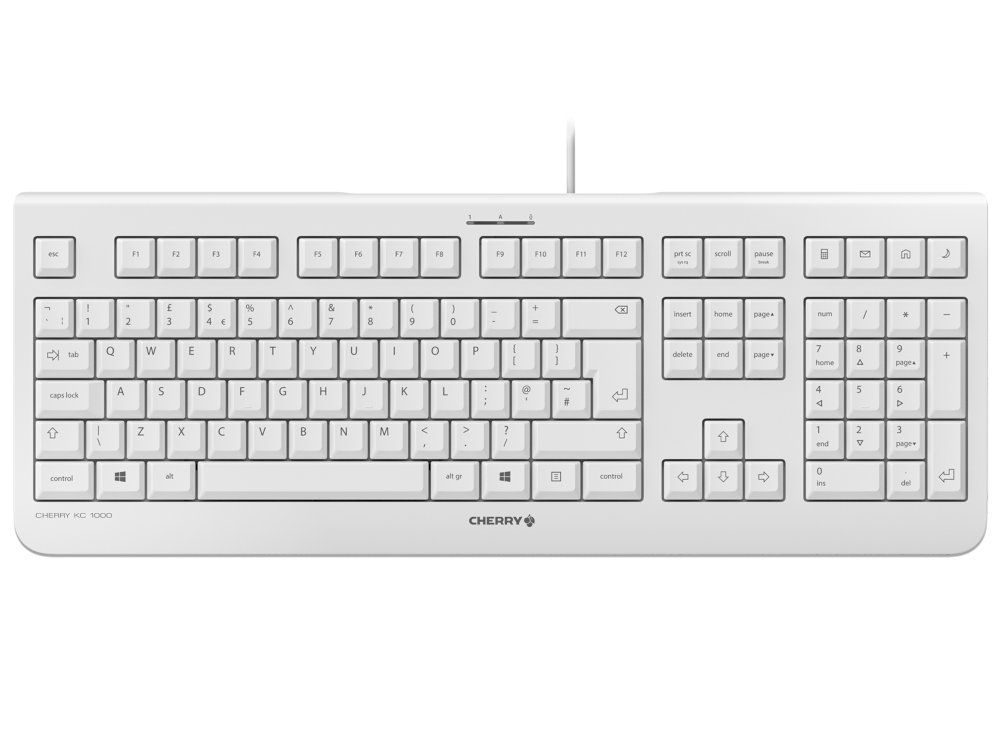 CHERRY KC 1000 Professional Flat Office Keyboard Grey