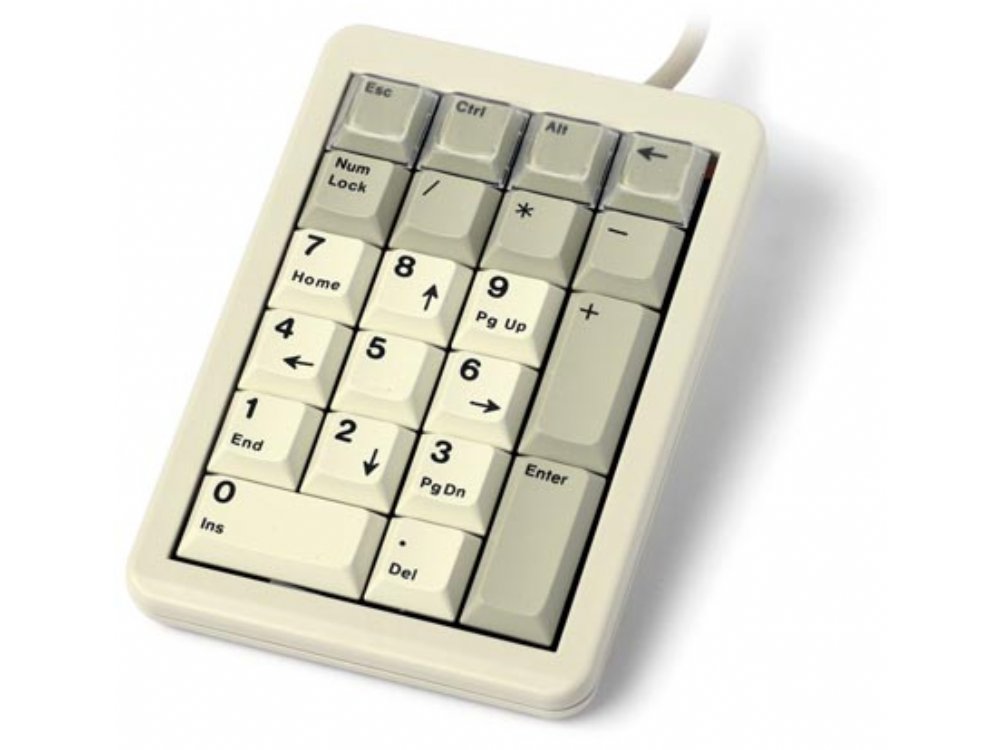 Programmable keypad, beige with pass thru port
