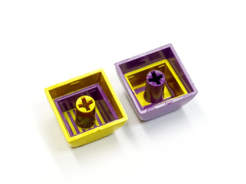 Double Shot Filco 104 Key USA Keyset, Yellow & Purple