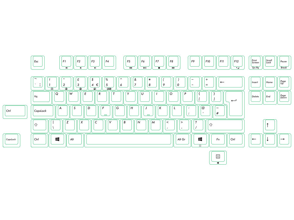 Filco Convertible 2 Tenkeyless MX Silent Red Soft Linear UK ISO Keyboard