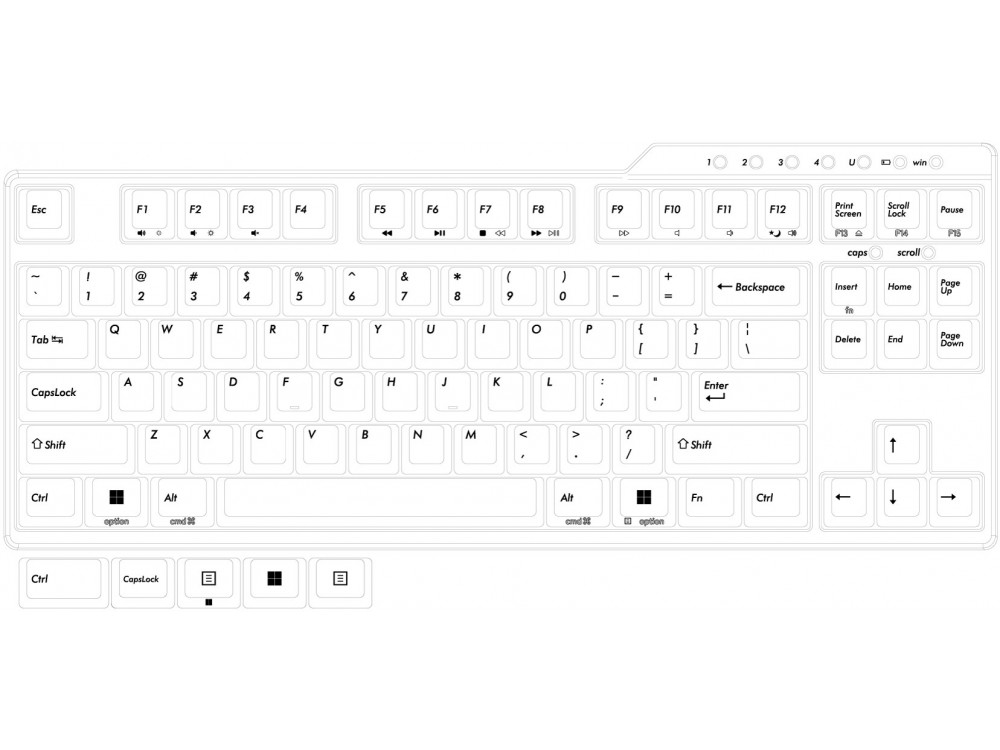 USA Filco Convertible 3 Bluetooth Tenkeyless MX Brown Tactile Keyboard