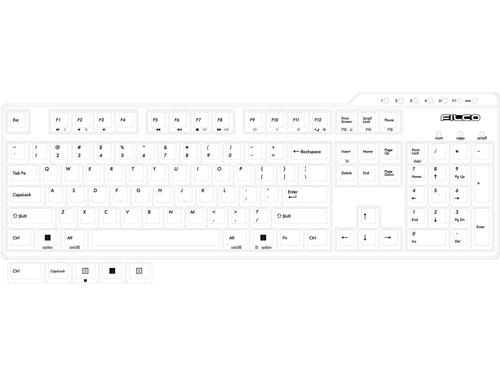 USA Filco Convertible 3 Bluetooth MX Silent Red Soft Linear Keyboard, picture 11