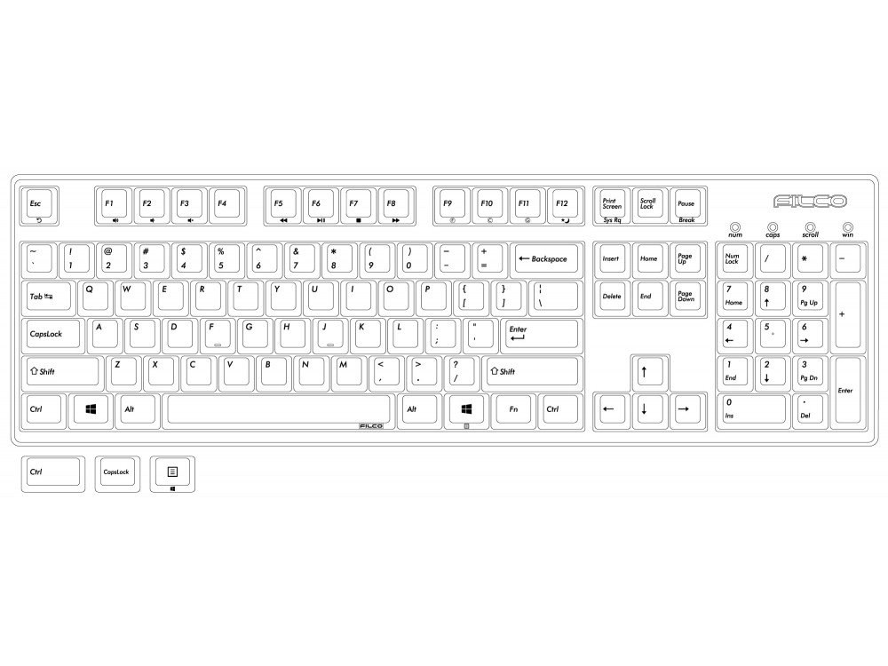 Filco Majestouch STINGRAY MX Low Profile Red Linear USA Keyboard, picture 12