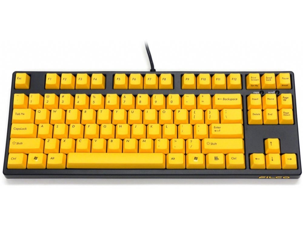 Filco Majestouch-2, Tenkeyless, MX Brown Tactile, USA, Yellow Key Keyboard, picture 1