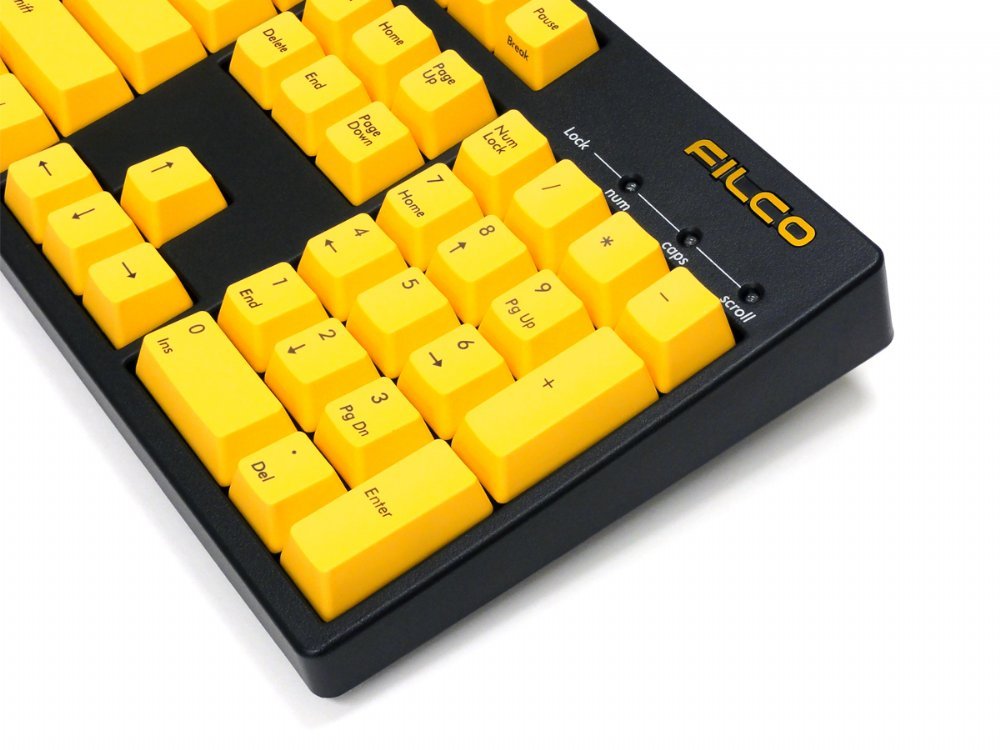 Filco Majestouch-2, MX Brown Tactile, USA, Yellow Keys Keyboard