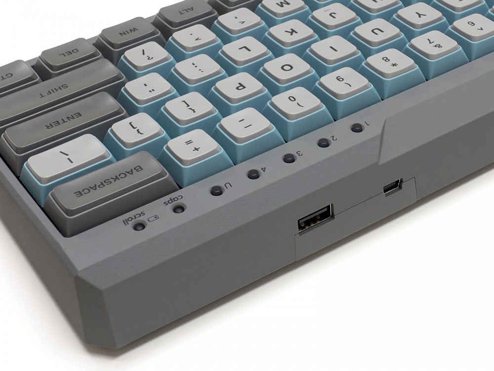 USA Majestouch MINILA-R Convertible Sky Gray MX Brown Tactile Keyboard