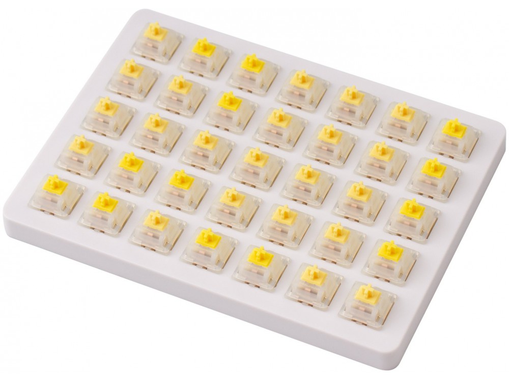 Gateron Cap Milky Yellow Switch Set and Holder 35