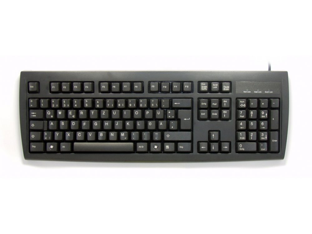 German (QWERTZ) keyboard, black, USB
