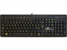 High Contrast Large Legend Keyboard Yellow on Black
