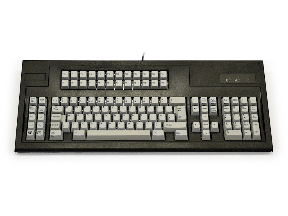 UK Original IBM Style 122 Key Keyboard Black USB, picture 1