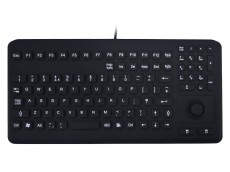 InduKey Induproof Advanced - Compact Silicone Keyboard with Mouse Button IP68 Black