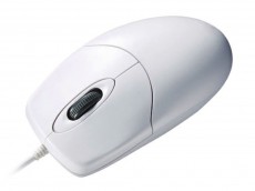 IP68 Washable Antibacterial Scroll Wheel Mouse White