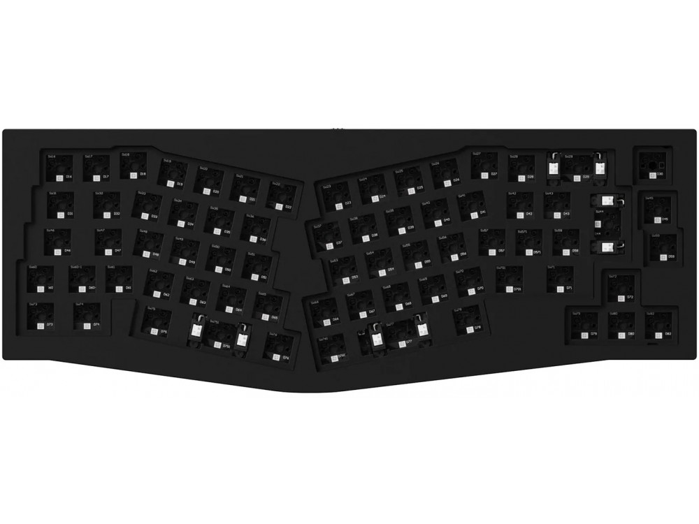 ISO Keychron Q8 65% Ergo QMK RGB Barebone Aluminium Mac/PC Carbon Black Custom Keyboard, picture 1