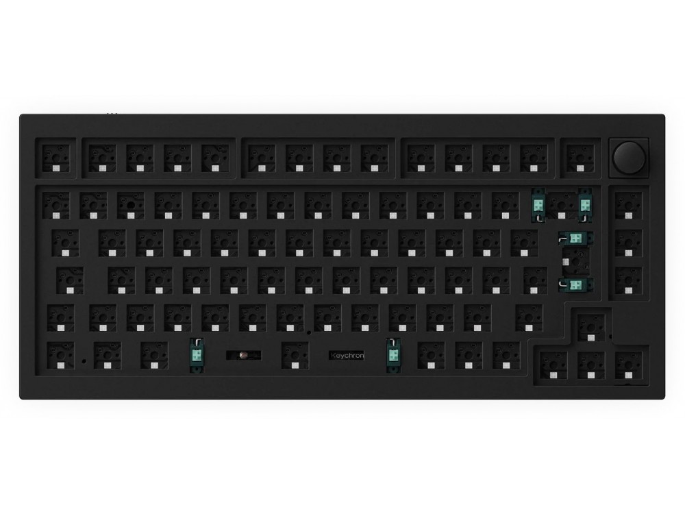 ISO Keychron Q1 V2 QMK RGB Barebone Knob Aluminium Mac/PC Carbon Black Custom Keyboard, picture 1