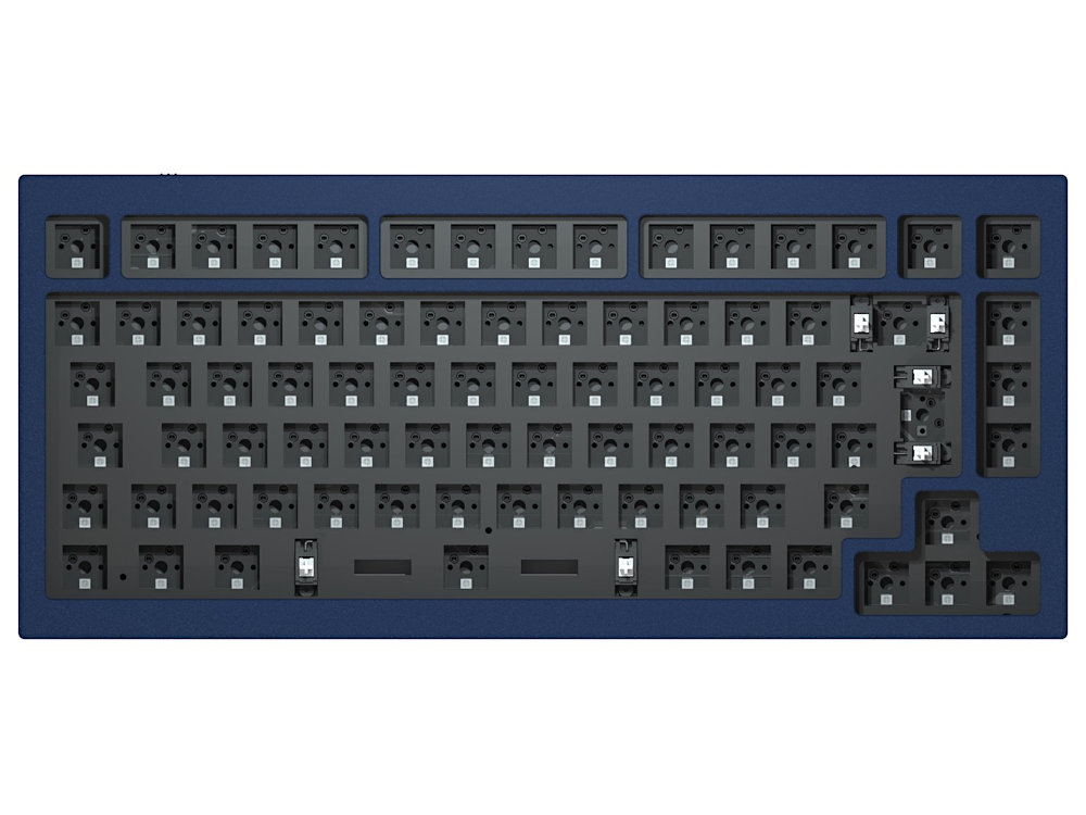 ISO Keychron Q1 V2 QMK RGB Barebone Aluminium Mac/PC Navy Blue Custom Keyboard, picture 1
