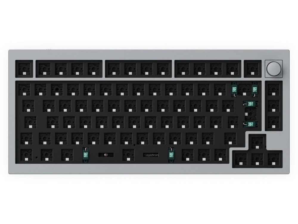 ISO Keychron Q1 QMK RGB Barebone Knob Aluminium Mac/PC Carbon Space Grey Custom Keyboard, picture 1