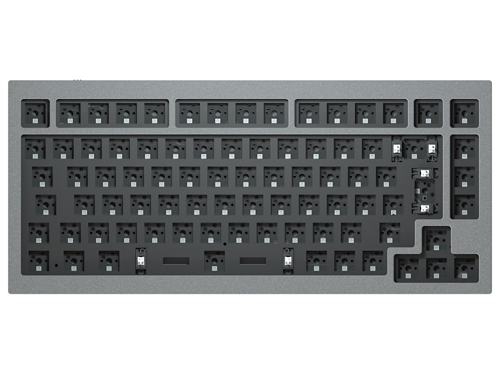 ISO Keychron Q1 QMK RGB Barebone Aluminium Mac/PC Space Grey Custom Keyboard