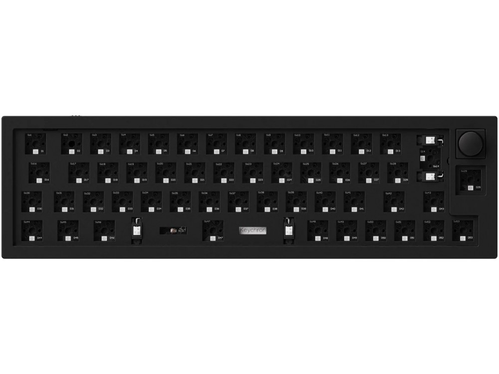 ISO Keychron Q9 QMK RGB Barebone Aluminium Mac/PC Carbon Black Custom Keyboard with Knob, picture 1