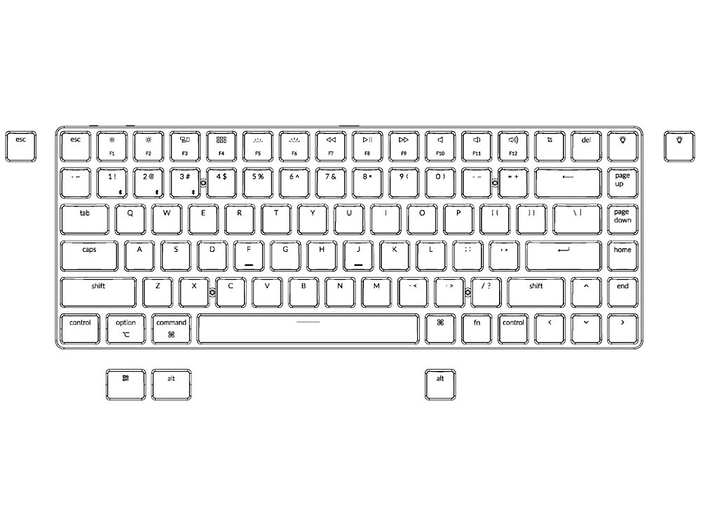 USA Keychron K3v2 Bluetooth Backlit Tactile Ultra-slim Aluminium Mac/PC 75% Keyboard, picture 3