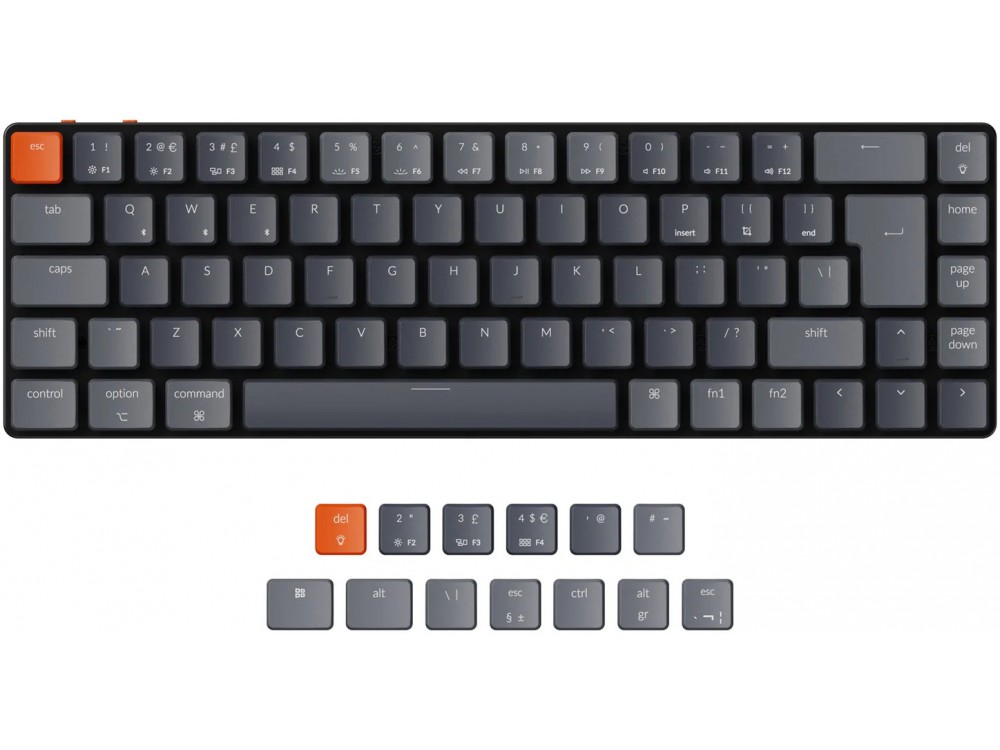 UK Keychron K7 Bluetooth RGB Optical Tactile Ultra-slim Aluminium Mac/PC 65% Keyboard