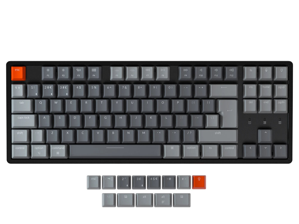 UK Keychron K8 Bluetooth RGB Backlit Hot-Swap Linear Aluminium Mac/PC Keyboard, picture 1