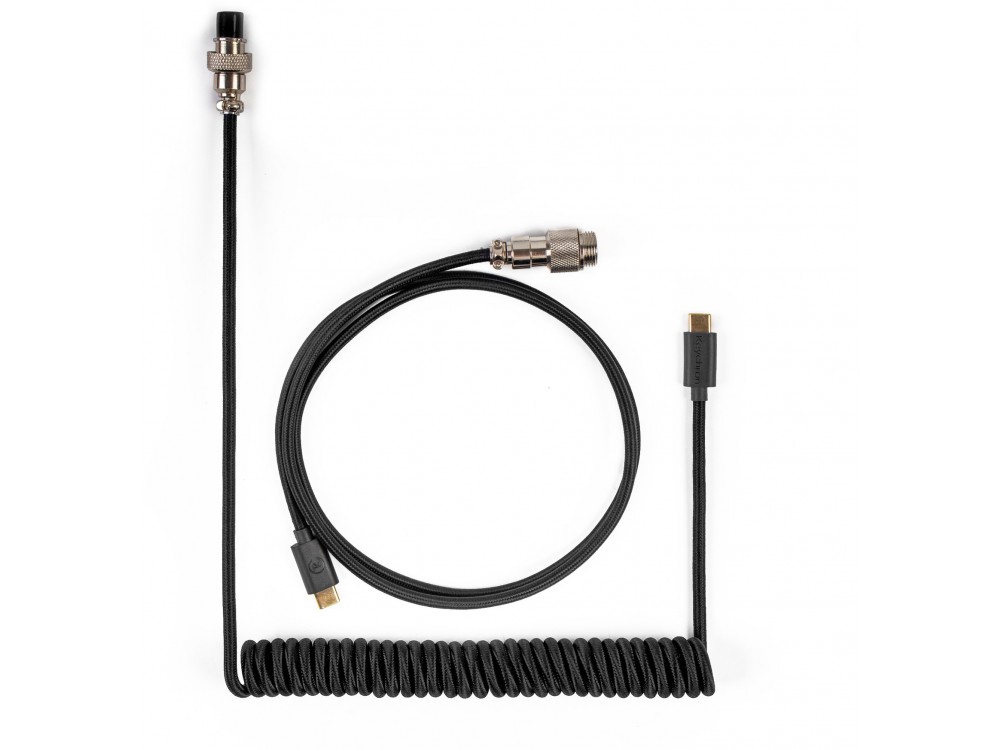 Keychron Custom Coiled Aviator USB-C Cable Black, picture 1