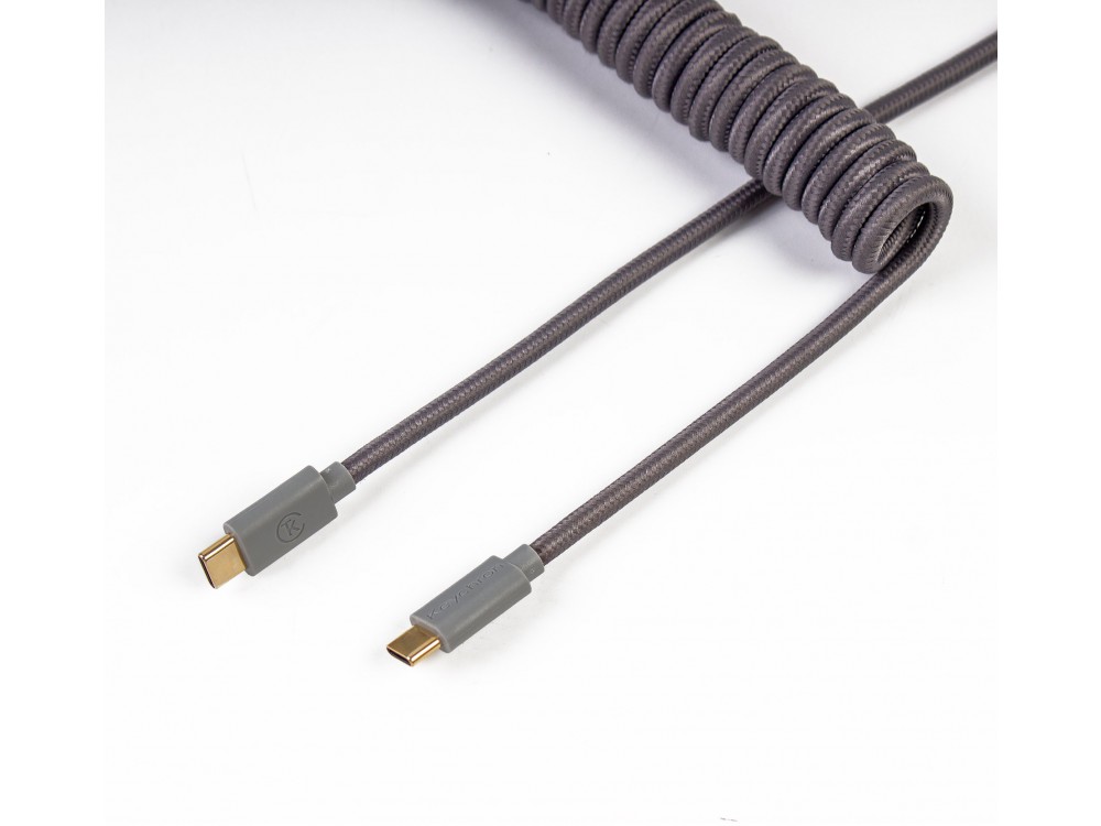 Keychron Custom Coiled Aviator USB-C Cable Grey, picture 2