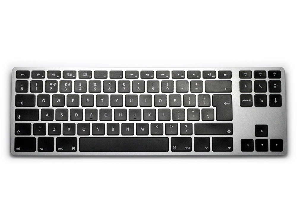 UK Matias Bluetooth Aluminum Tenkeyless Keyboard for Mac Space Grey