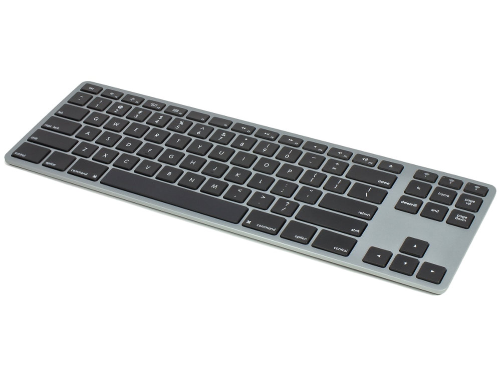 USA Matias Bluetooth Aluminum Tenkeyless Keyboard for Mac Space Grey