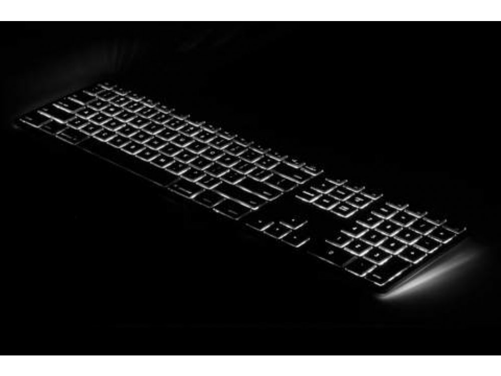 USA Matias Wired Backlit Aluminum Keyboard for Mac Silver