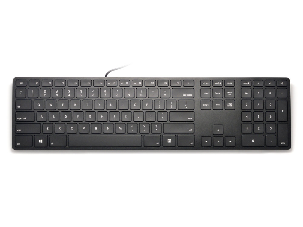 USA Matias Wired RGB Backlit Aluminum Keyboard for PC Black
